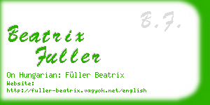 beatrix fuller business card