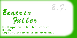 beatrix fuller business card